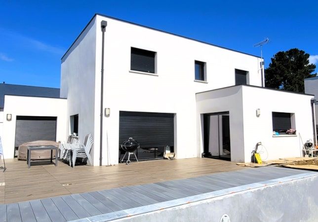 Fin de chantier de construction d'une maison individuelle à Betton